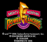 Mighty Morphin Power Rangers Title Screen